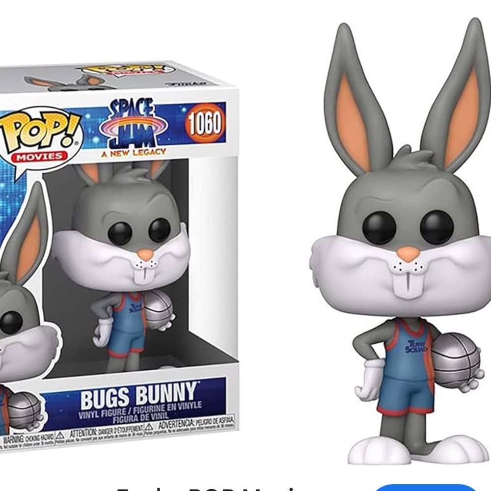 Funko Pop rare vinyl nwt space jam bugs bunny movie collector 1060 a new legacy - Picture 1 of 1